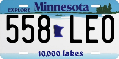 MN license plate 558LEO