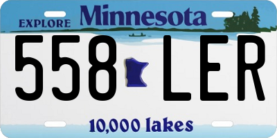 MN license plate 558LER