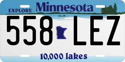 MN license plate 558LEZ