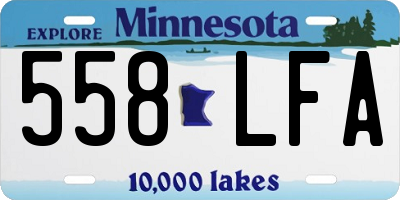 MN license plate 558LFA