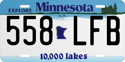 MN license plate 558LFB
