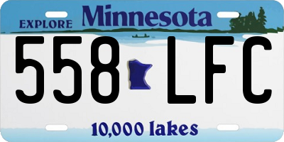 MN license plate 558LFC