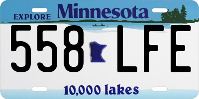 MN license plate 558LFE