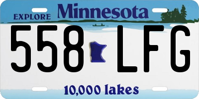 MN license plate 558LFG