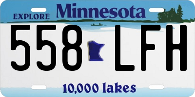 MN license plate 558LFH