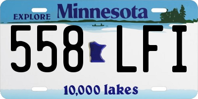 MN license plate 558LFI