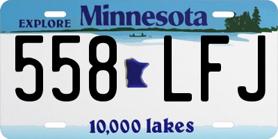 MN license plate 558LFJ