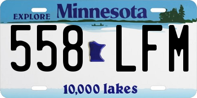 MN license plate 558LFM