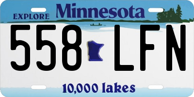 MN license plate 558LFN
