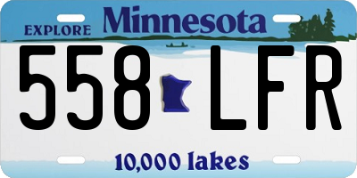 MN license plate 558LFR