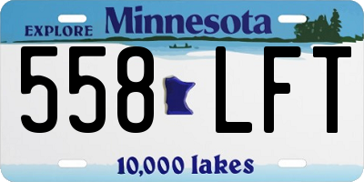 MN license plate 558LFT