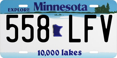 MN license plate 558LFV