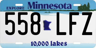MN license plate 558LFZ