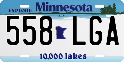 MN license plate 558LGA