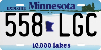 MN license plate 558LGC