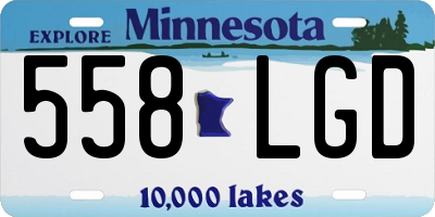 MN license plate 558LGD