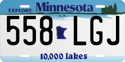 MN license plate 558LGJ