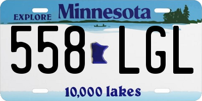 MN license plate 558LGL