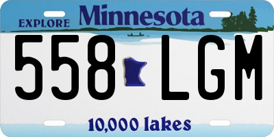 MN license plate 558LGM