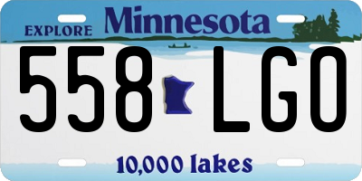 MN license plate 558LGO