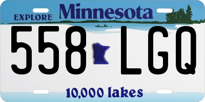 MN license plate 558LGQ