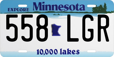 MN license plate 558LGR