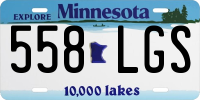 MN license plate 558LGS