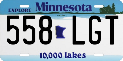 MN license plate 558LGT