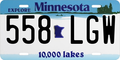 MN license plate 558LGW