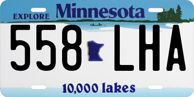 MN license plate 558LHA