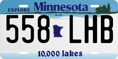 MN license plate 558LHB
