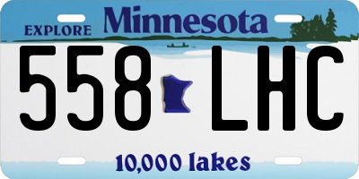 MN license plate 558LHC