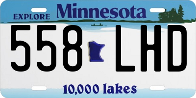 MN license plate 558LHD