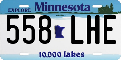 MN license plate 558LHE
