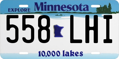 MN license plate 558LHI