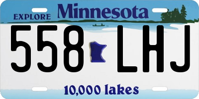 MN license plate 558LHJ