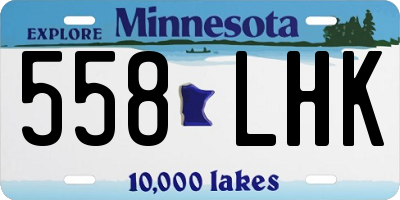 MN license plate 558LHK