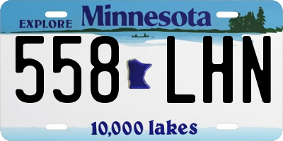 MN license plate 558LHN