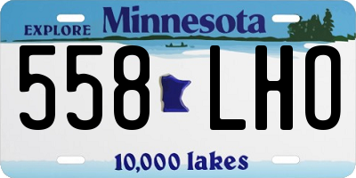 MN license plate 558LHO