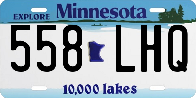 MN license plate 558LHQ
