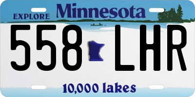 MN license plate 558LHR