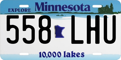 MN license plate 558LHU