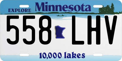 MN license plate 558LHV
