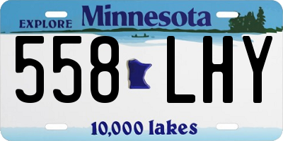 MN license plate 558LHY