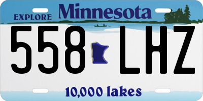 MN license plate 558LHZ