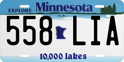 MN license plate 558LIA