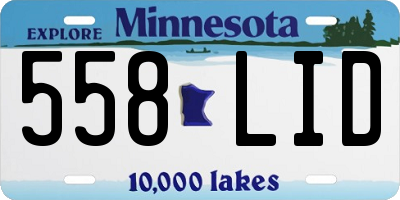 MN license plate 558LID