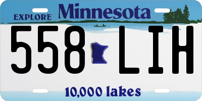 MN license plate 558LIH