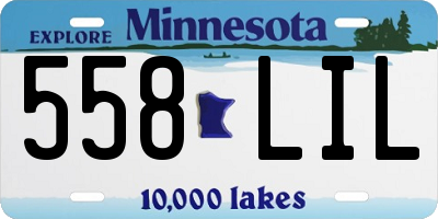 MN license plate 558LIL
