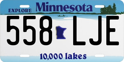 MN license plate 558LJE